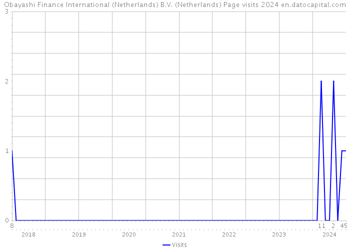 Obayashi Finance International (Netherlands) B.V. (Netherlands) Page visits 2024 