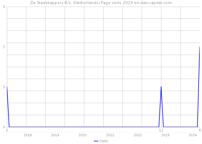 De Stadskappers B.V. (Netherlands) Page visits 2024 