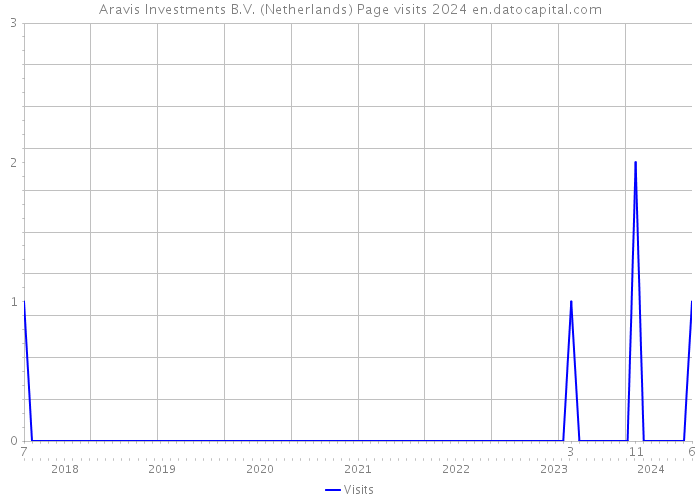 Aravis Investments B.V. (Netherlands) Page visits 2024 