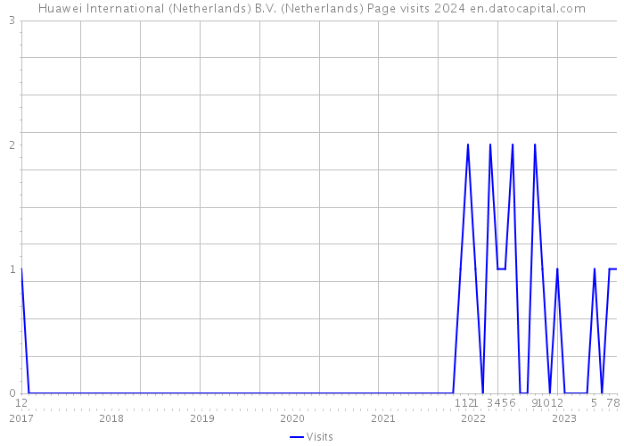 Huawei International (Netherlands) B.V. (Netherlands) Page visits 2024 