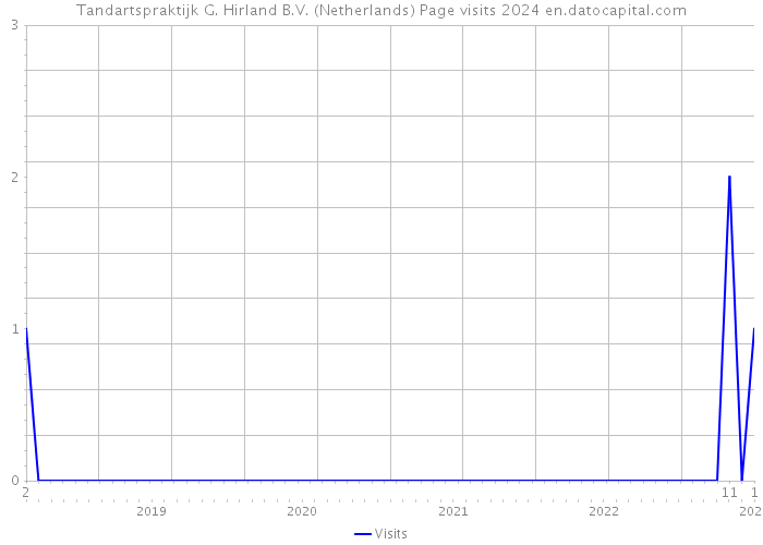 Tandartspraktijk G. Hirland B.V. (Netherlands) Page visits 2024 
