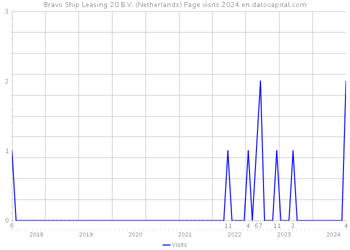 Bravo Ship Leasing 20 B.V. (Netherlands) Page visits 2024 