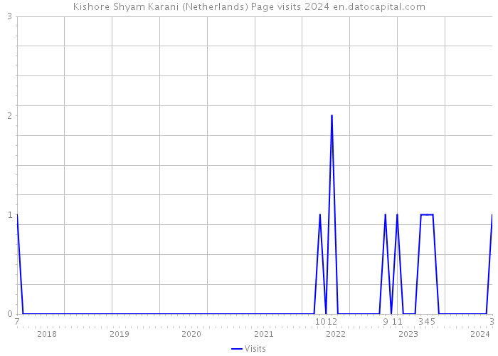 Kishore Shyam Karani (Netherlands) Page visits 2024 