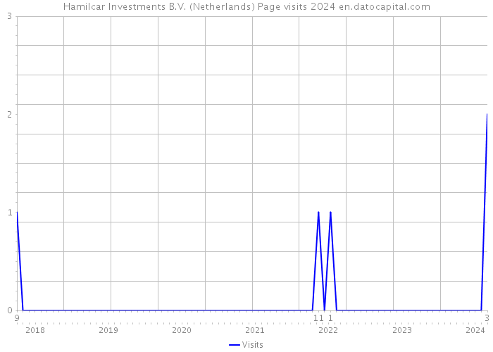 Hamilcar Investments B.V. (Netherlands) Page visits 2024 