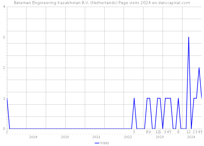 Bateman Engineering Kazakhstan B.V. (Netherlands) Page visits 2024 