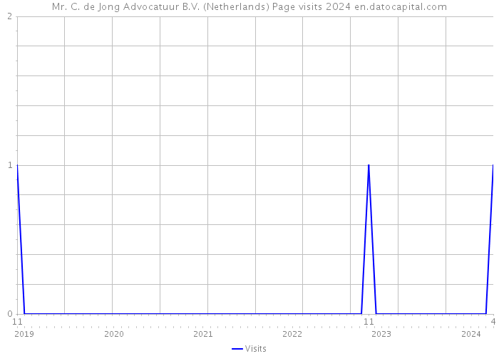 Mr. C. de Jong Advocatuur B.V. (Netherlands) Page visits 2024 