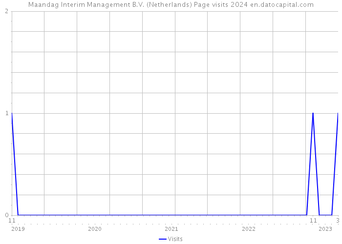 Maandag Interim Management B.V. (Netherlands) Page visits 2024 