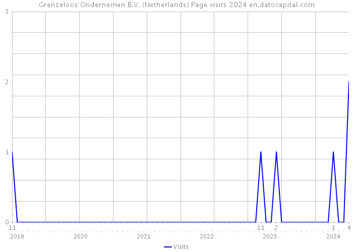 Grenzeloos Ondernemen B.V. (Netherlands) Page visits 2024 