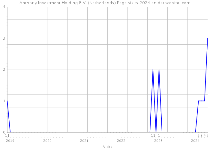 Anthony Investment Holding B.V. (Netherlands) Page visits 2024 