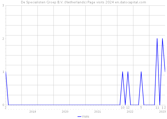 De Specialisten Groep B.V. (Netherlands) Page visits 2024 