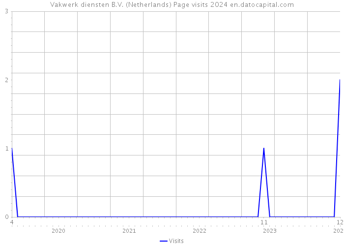 Vakwerk diensten B.V. (Netherlands) Page visits 2024 