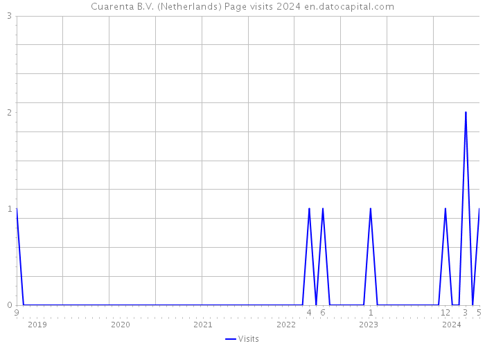 Cuarenta B.V. (Netherlands) Page visits 2024 