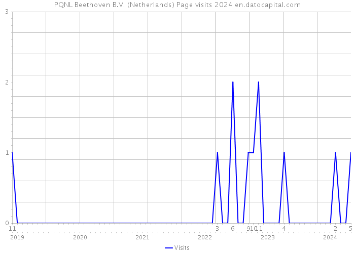 PQNL Beethoven B.V. (Netherlands) Page visits 2024 