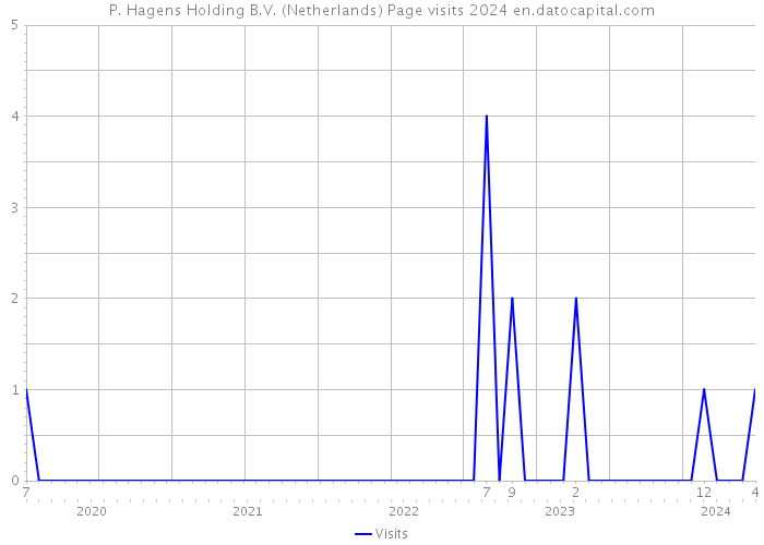 P. Hagens Holding B.V. (Netherlands) Page visits 2024 