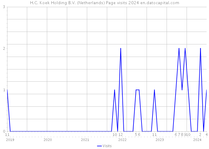 H.C. Koek Holding B.V. (Netherlands) Page visits 2024 