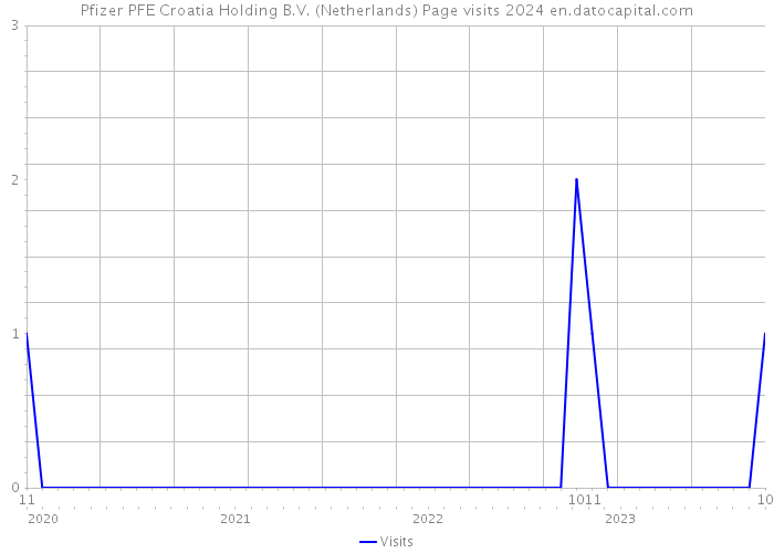 Pfizer PFE Croatia Holding B.V. (Netherlands) Page visits 2024 