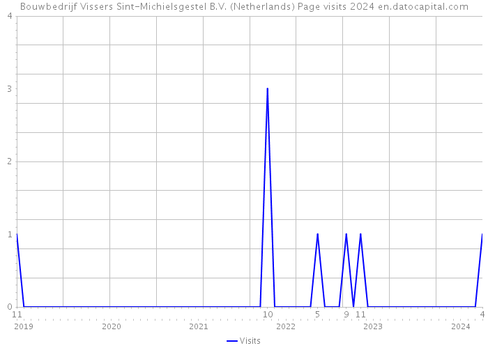 Bouwbedrijf Vissers Sint-Michielsgestel B.V. (Netherlands) Page visits 2024 