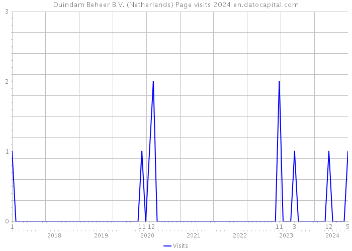 Duindam Beheer B.V. (Netherlands) Page visits 2024 