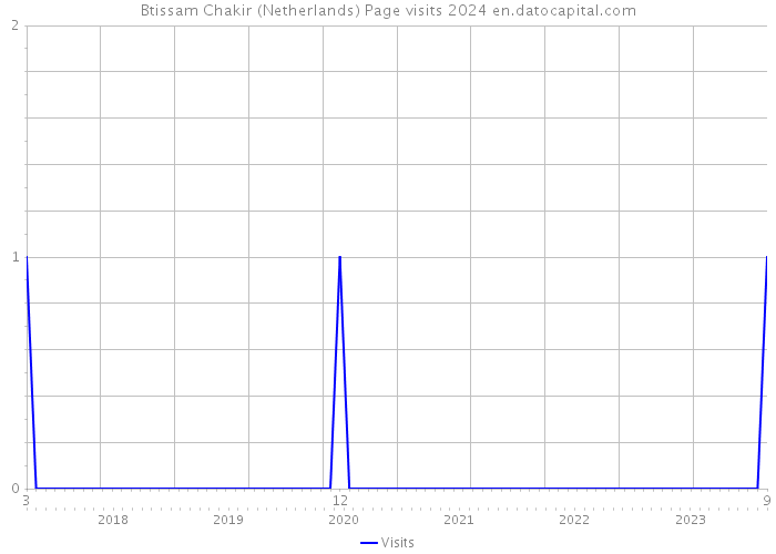 Btissam Chakir (Netherlands) Page visits 2024 