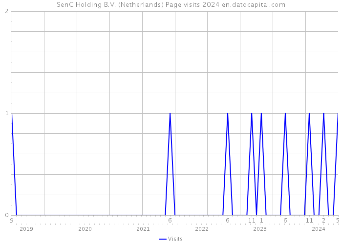 SenC Holding B.V. (Netherlands) Page visits 2024 