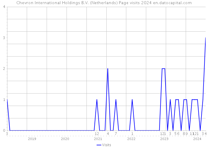 Chevron International Holdings B.V. (Netherlands) Page visits 2024 