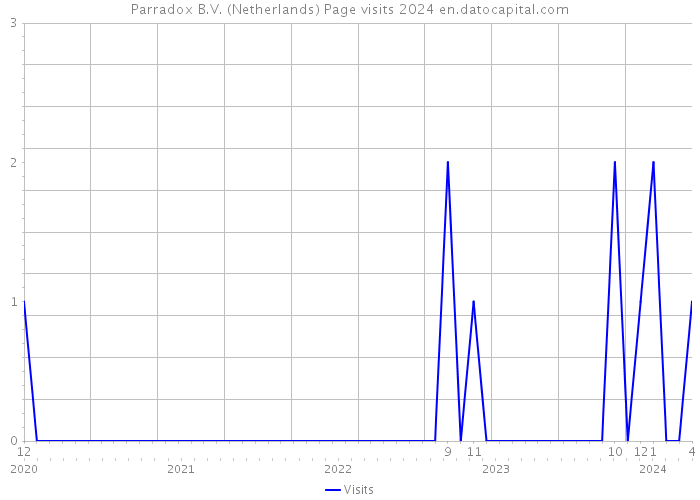 Parradox B.V. (Netherlands) Page visits 2024 