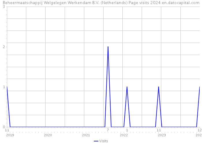 Beheermaatschappij Welgelegen Werkendam B.V. (Netherlands) Page visits 2024 