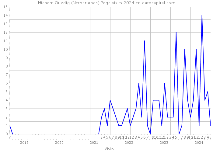 Hicham Ouzdig (Netherlands) Page visits 2024 