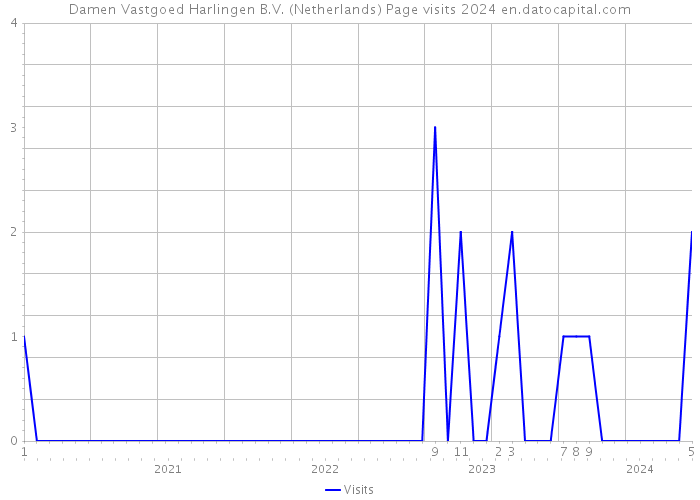 Damen Vastgoed Harlingen B.V. (Netherlands) Page visits 2024 