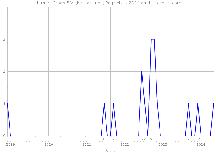 Ligthart Groep B.V. (Netherlands) Page visits 2024 