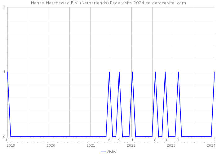 Hanex Hescheweg B.V. (Netherlands) Page visits 2024 