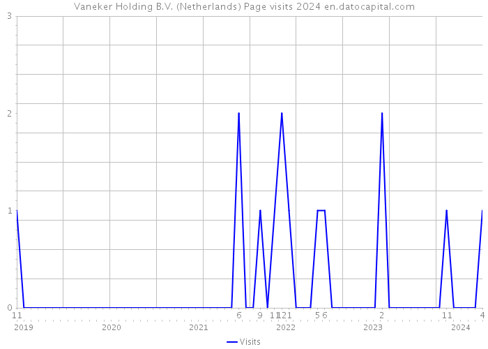 Vaneker Holding B.V. (Netherlands) Page visits 2024 