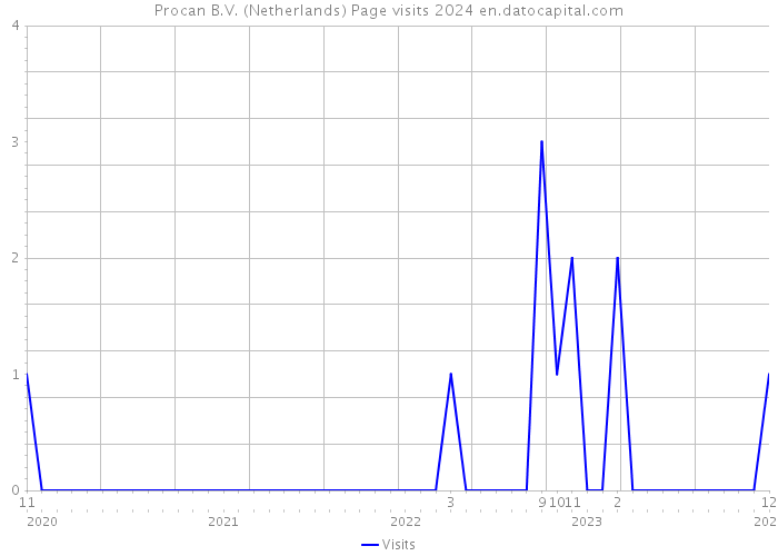 Procan B.V. (Netherlands) Page visits 2024 