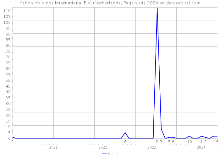 Yahoo Holdings International B.V. (Netherlands) Page visits 2024 