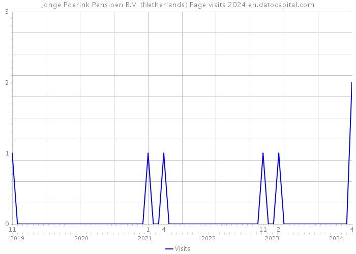 Jonge Poerink Pensioen B.V. (Netherlands) Page visits 2024 