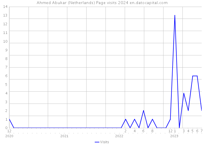 Ahmed Abukar (Netherlands) Page visits 2024 