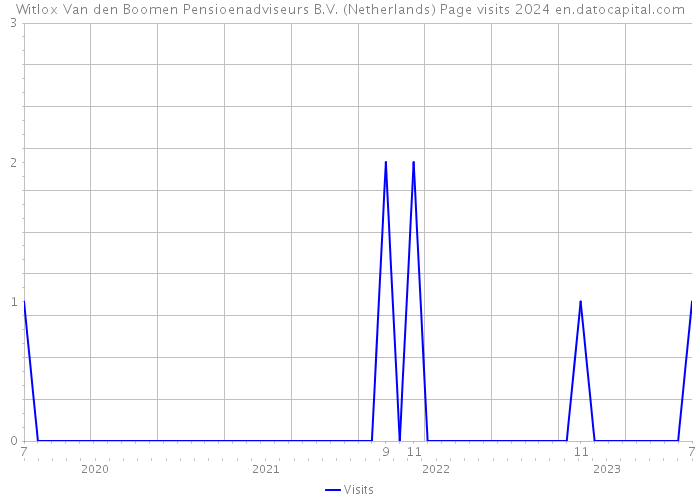 Witlox Van den Boomen Pensioenadviseurs B.V. (Netherlands) Page visits 2024 