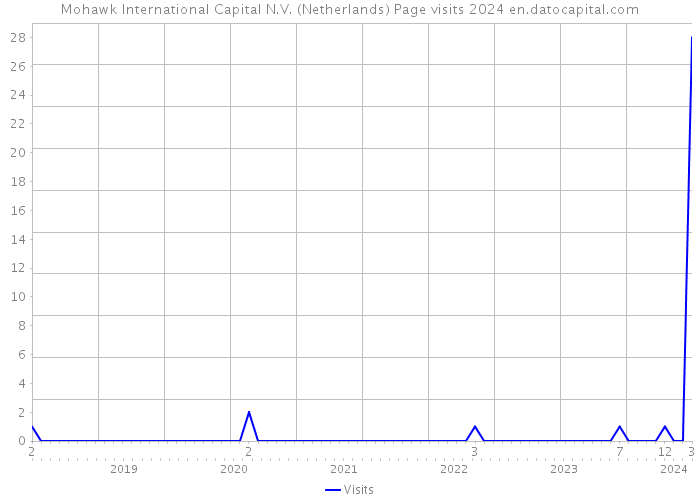 Mohawk International Capital N.V. (Netherlands) Page visits 2024 