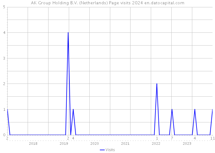 AK Group Holding B.V. (Netherlands) Page visits 2024 