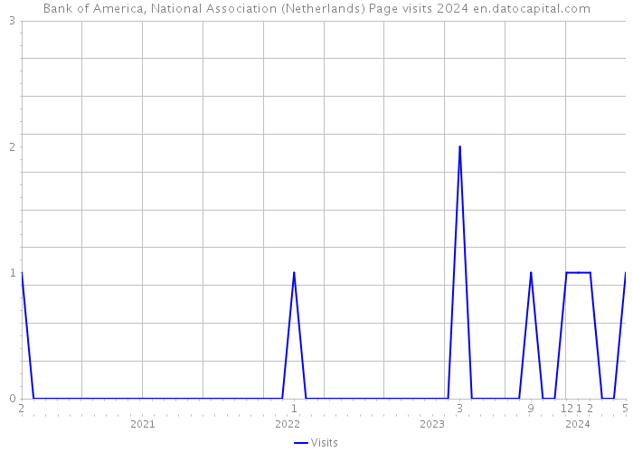 Bank of America, National Association (Netherlands) Page visits 2024 