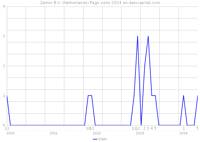 Zamor B.V. (Netherlands) Page visits 2024 