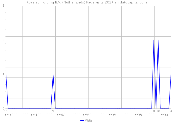 Koeslag Holding B.V. (Netherlands) Page visits 2024 