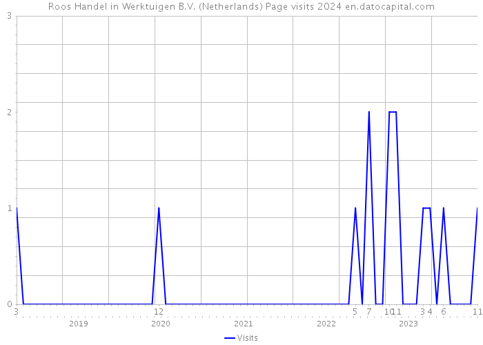 Roos Handel in Werktuigen B.V. (Netherlands) Page visits 2024 