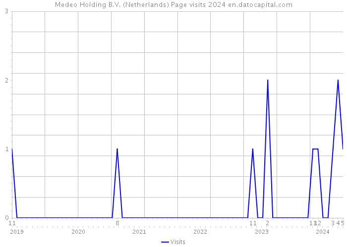 Medeo Holding B.V. (Netherlands) Page visits 2024 