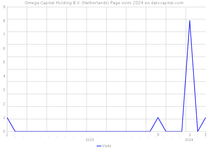 Omega Capital Holding B.V. (Netherlands) Page visits 2024 