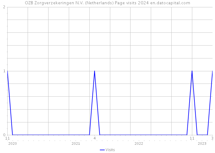 OZB Zorgverzekeringen N.V. (Netherlands) Page visits 2024 