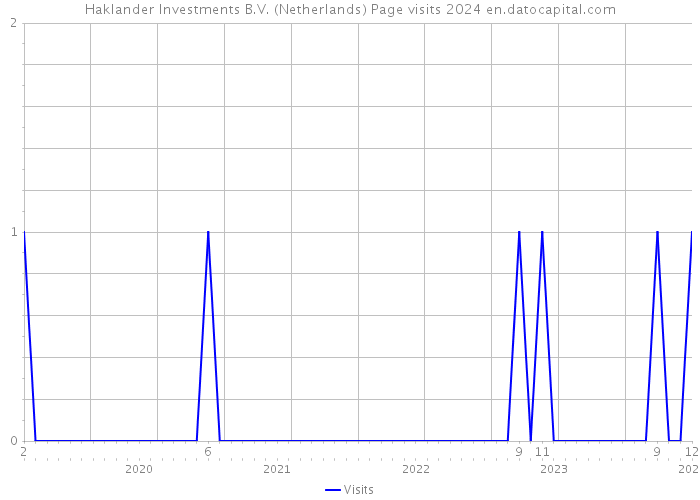 Haklander Investments B.V. (Netherlands) Page visits 2024 