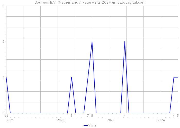 Boureos B.V. (Netherlands) Page visits 2024 