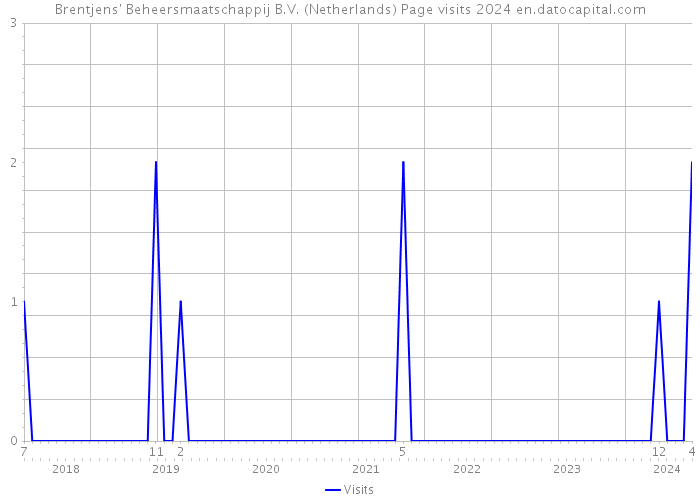 Brentjens' Beheersmaatschappij B.V. (Netherlands) Page visits 2024 