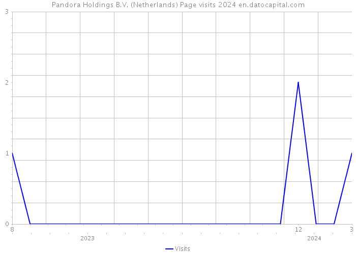 Pandora Holdings B.V. (Netherlands) Page visits 2024 